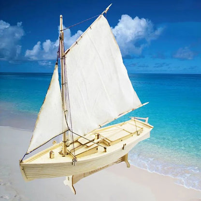 Handmade Wooden Sailboat Ship Kits 1:100 Scale DIY Model Toy Home Decoration Boat Gift Toy Wooden Ships Model Assembly Toy