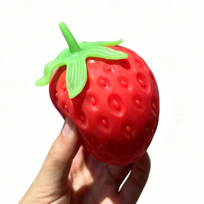 Giant Strawberry Squishy Toy Extra Large Size Strawberry Fidget Toys Slow Rising Shapeable Venting Ball for Adults Friends Gifts